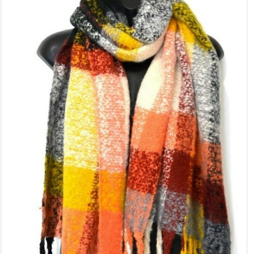 Multicolored winter scarf
